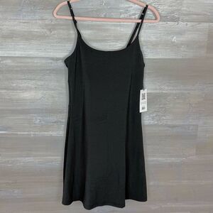 Girlfriend Collective Black Tennis Dress with Built In Shorts